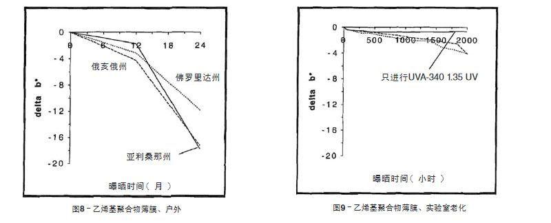 綠色乙烯基聚合物薄膜測試結果比較