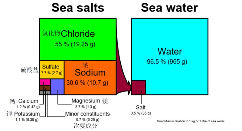 海水離子的組成